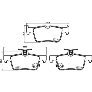 Hella Bremsbel?ge hinten Ford Focus Galaxy Kuga Mondeo S-Max 8DB355037-791