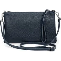 Caspar Clutch Abendtasche Kompakte Damen Leder Tasche - CLASSIC LINE - Modell No.834, leicht, elegant & unempfindlich - 100% Echtleder - Handmade in Italy