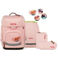ergobag Schulranzen cubo Set (5-tlg., 5-teiliges Set), größenverstellbares Rückensystem