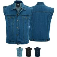 BULLDT Motorradweste BLD698 Jeansweste Biker Kutte Denimweste Bikerweste Motorradweste Weste