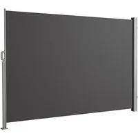 Floordirekt Seitenmarkise aus Aluminium Sichtschutz & Sonnenschutz für Balkon, Terrasse & Garten (140x300 cm) UV-beständig, hohe Stabilität, witterungsbeständig, Bodenbefestigung