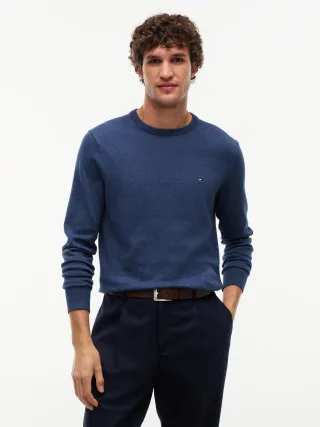 ESSENTIAL SSNL COTTON CREW NECK Aegean Sea Heather - Gr. - L