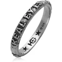 HAZE & GLORY Silberring Real Eyes Wording 925 Silber, Statement