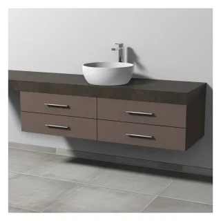Sanipa Waschtischunterbau mit Auszügen 2morrow (G3409) 340x1400x520 Taupe-Matt, G34091T G34091T