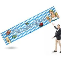 Dekotalent® Hängedekoration Banner XXL Wimpel - Wiesn Deko Dekoration (Set, 1 St., 1x Banner zum Aufhängen), Einfache Montage / Wetterfest