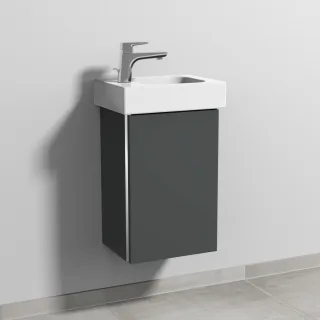 Sanipa 3way Waschtischunterbau zu Geberit iCon Waschtisch mit 1 Tür, Anthrazit-Matt BR65822