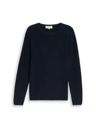Denim Tom Tailor - Strickpullover aus Baumwolle sky captain blue - Gr. - XXL