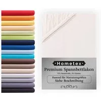 Hometex Premium Textiles Spannbettlaken Premium Boxspringbett Spannbetttuch ideal für Wasserbett und Matratzen, Jersey, Gummizug: Rundumgummizug, Spannbettlaken Premium Qualität 190 g/m², Gekämmte Baumwolle