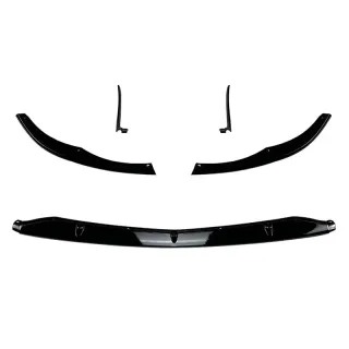 Front Bumper Lip Spoiler Kit Gloss Black Carbon Look ABS Material Sport Style Aerodynamics Car Body Tuning Accessories f