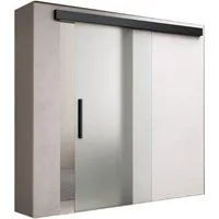 doporro Glasschiebetür Schiebetür Komplettset mit ESG-Glas 15mm Wandabstand Amalfi-plus