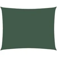 vidaXL Sonnensegel Sonnensegel Oxford-Gewebe Rechteckig 2,5x3,5 m Dunkelgrün, (1-tlg)