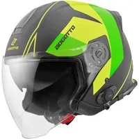 Bogotto Motorradhelm V586 Detri BT Jethelm, integriertes Kommunikationssystem,integriertes Sonnenvisier