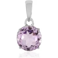 Cavill Kettenanhänger Cavill Lavendel-Amethyst 2,27 ct, 925 Silber plattiert, rund, Schmuck (1-tlg)