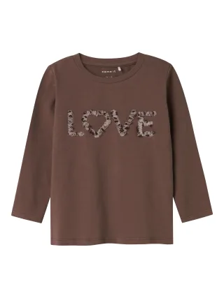 NAME IT - NMFNONA LS TOP peppercorn - Gr. - 98