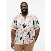 Tommy Hilfiger Big & Tall Kurzarmhemd BT-LINEN RESORT PRINT REGULAR FIT mit Tropen-Print, Große Größen