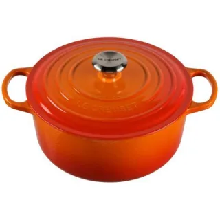 Le Creuset Signature Bräter rund 26 cm ofenrot