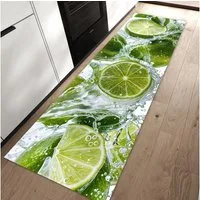 Primedeco Teppich Küchenteppich Spritzige Limetten PVC rutschfest abwaschbar Läufer, Rechteckig, Höhe: 3 mm, Pflegeleicht & Wasserabweisend