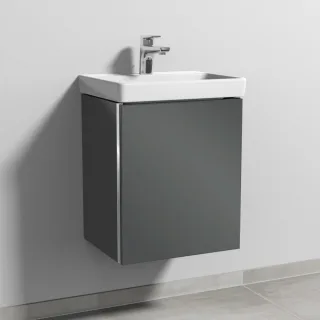 Sanipa 3way Waschtischunterbau zu Villeroy & Boch Avento Waschtisch mit 1 Tür, Anthrazit-Glanz BS61979