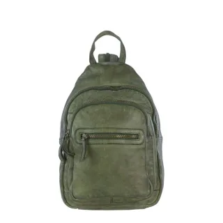 Bear Design Damen Rucksack Leder Joy Cow Lavato – grün. Der wandelbare Cityrucksack für natürlichen Stil und perfekte Organisation.