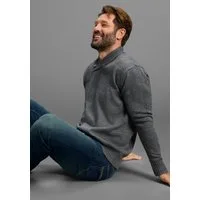 DELMAO Schalkragenpullover Neue Kollektion! Ideal für die Überganszeit aus weichem Strickmaterial, mit Schalkragen, Regular Fit, Langarm