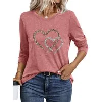 PYLIKE Langarmshirt Shirts Damen Casual animal Print Ausgefallene bequemes Langarmshirt Geeignet für den täglichen Gebrauch im Büro und zu Hause