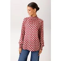 Aniston CASUAL Schlupfbluse mit trendfarbenem Retro-Druck - NEUE KOLLEKTION