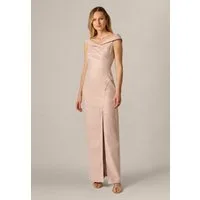 Adrianna Papell Abendkleid Off Shoulder Column Gown Elegant geschnittenes, ärmelloses Etuikleid
