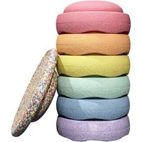 Stapelstein Balancetrainer Stapelstein® Rainbow Set pastel, inklusive Balance Board