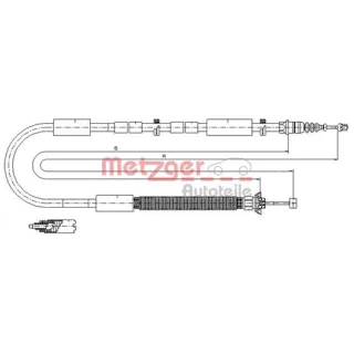 Metzger Handbremsseil hinten rechts Fiat Stilo Bravo