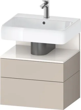 Duravit Qatego Waschtischunterbau wandhängend Taupe Matt 590x470x590 mm - QA4393022910000 QA4393022910000