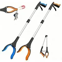 FELIXLEO Greifarm 2er-Pack 80cm Greifzange für Senioren mit 360° Drehkopf rutschfest., 2-tlg.