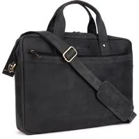 Benthill Aktentasche Echt Leder Laptoptasche Büro Tasche Umhängetasche Schultertasche, Schultergurt / Umhängegurt Reißverschlussfach