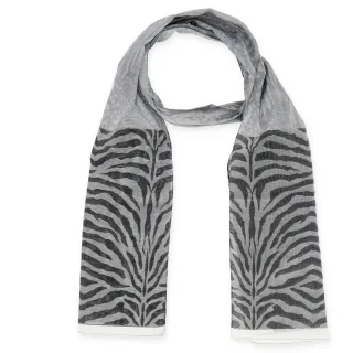 Halsüberkopf Accessoires - 180x30 Schal Leo-Patch grau - Gr. - OS