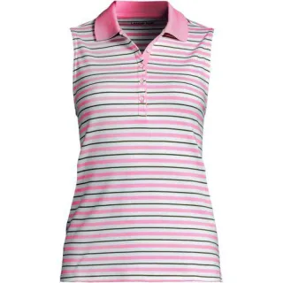 Ärmelloses Supima-Poloshirt, Damen,  Rot, Baumwolle, by Lands' End