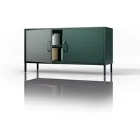 Jan Nowak TV-Schrank ROSA TV-Schrank Metall Stahl 115x60x40cm Sparkling Brilliance (Stahl 0,6mm, 1 Regal 40kg, Kabelöffnungen, Magnete Silikonpads) Beine regulierbar Kabelöffnung Wohnzimmer Büro