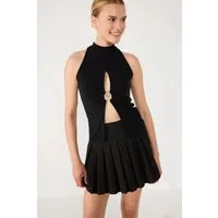 No Matter What Blusentop Neckholderbluse mit V-Ausschnitt