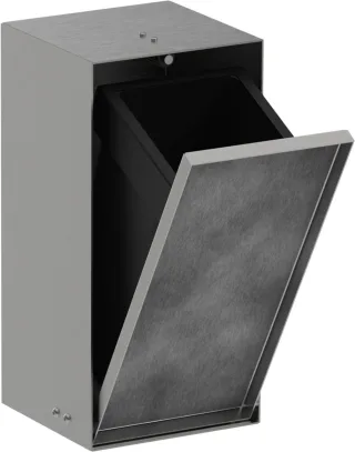 Hansgrohe Einbau Abfalleimer XtraStoris Rock mit Ablage und beflliesbarer Tür BST, 56063800 56063800