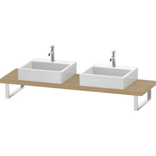 Duravit DuraStyle Konsole DS101C03030 für Aufsatzbecken, 2 Ausschnitte, Stärke 4.5 cm, Eiche natur