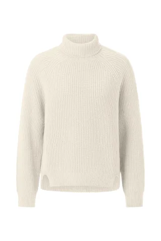 Rich & Royal - Cozy Crew Turtle Neck pearl white - Gr. - M