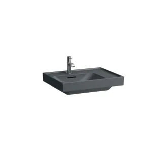 LAUFEN Waschtisch MEDA 460x600x160 Ablage rechts 3 Hl. o.Ül. graphit matt, H8171117581581 H8171117581581