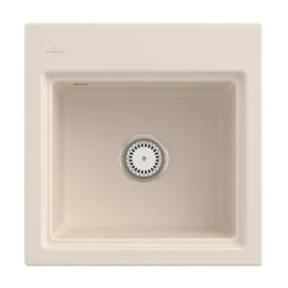 Villeroy und Boch Subway Style 50 S Einbauspüle 331500FU Spülbecken, 500 x 510 mm, ivory CeramicPlus