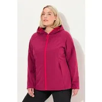 Ulla Popken Softshelljacke Softshelljacke Kapuze Zipptaschen Klettriegel