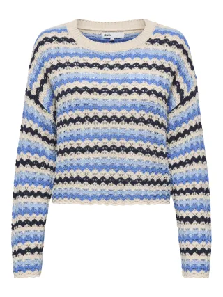 ONLY - ONLASA LS O-NECK KNT NOOS Birch - Gr. - M