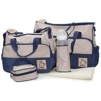 Moni Wickeltasche Wickeltasche Stella (1-tlg), Set mit Wickelunterlage, Isoliertasche f. Babyflaschen