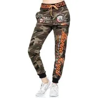 L.gonline Jogginghose Damen JoggingHOSE lang, Trainingshose Baumwolle, Sporthose mit Bündc (Sweatpants, 1-tlg) mit elastischem Bund