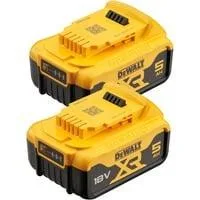 XR Akku-Starterkit DCB184P2, 18Volt 5Ah gelb/schwarz, 2 Stück