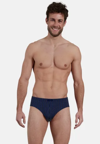 götzburg bodywear - Wäsche Männlich blau-dunkel-streifen - Gr. - 5