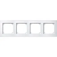 Rahmen vierfach waagerecht und senkrecht Montage Typ 486419 Thermoplast matt weiß (matt), Retail