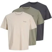 Jack & Jones T-Shirt JJEARCHIVE GRAPHIC TEE SS O-NECK 3PK MP (Packung, 3-tlg) Baumwolle, relaxed fit