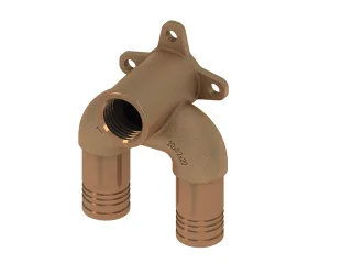 Tece logo-Push Universal-Doppelw. Dim. 20xRp 1/2" x20, Rotguss/Si-Bronze, 8723011 8723011